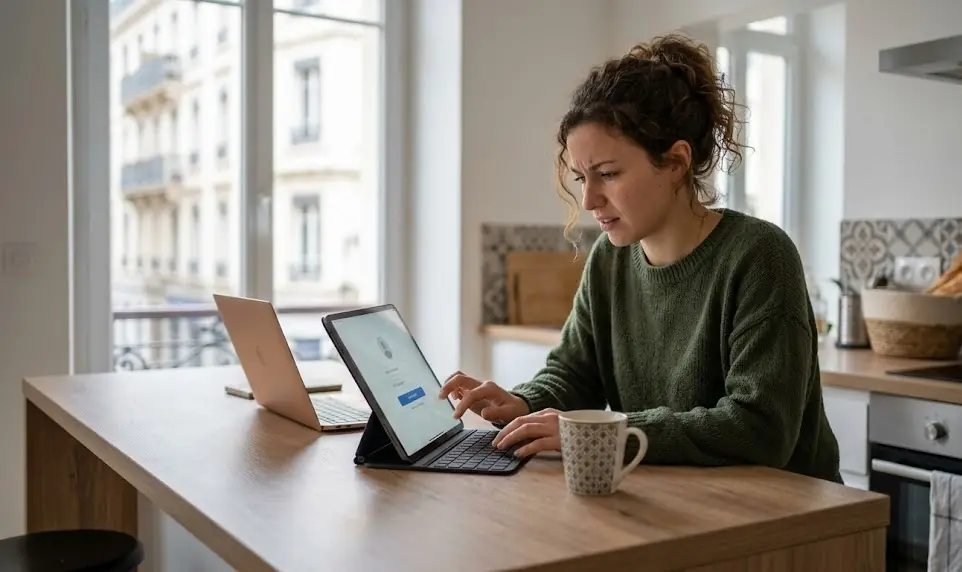 Un gros plan sur l'écran d'un smartphone affichant le message d'erreur 'Authorization Failed' sur l'application IPTV Smarters Pro.